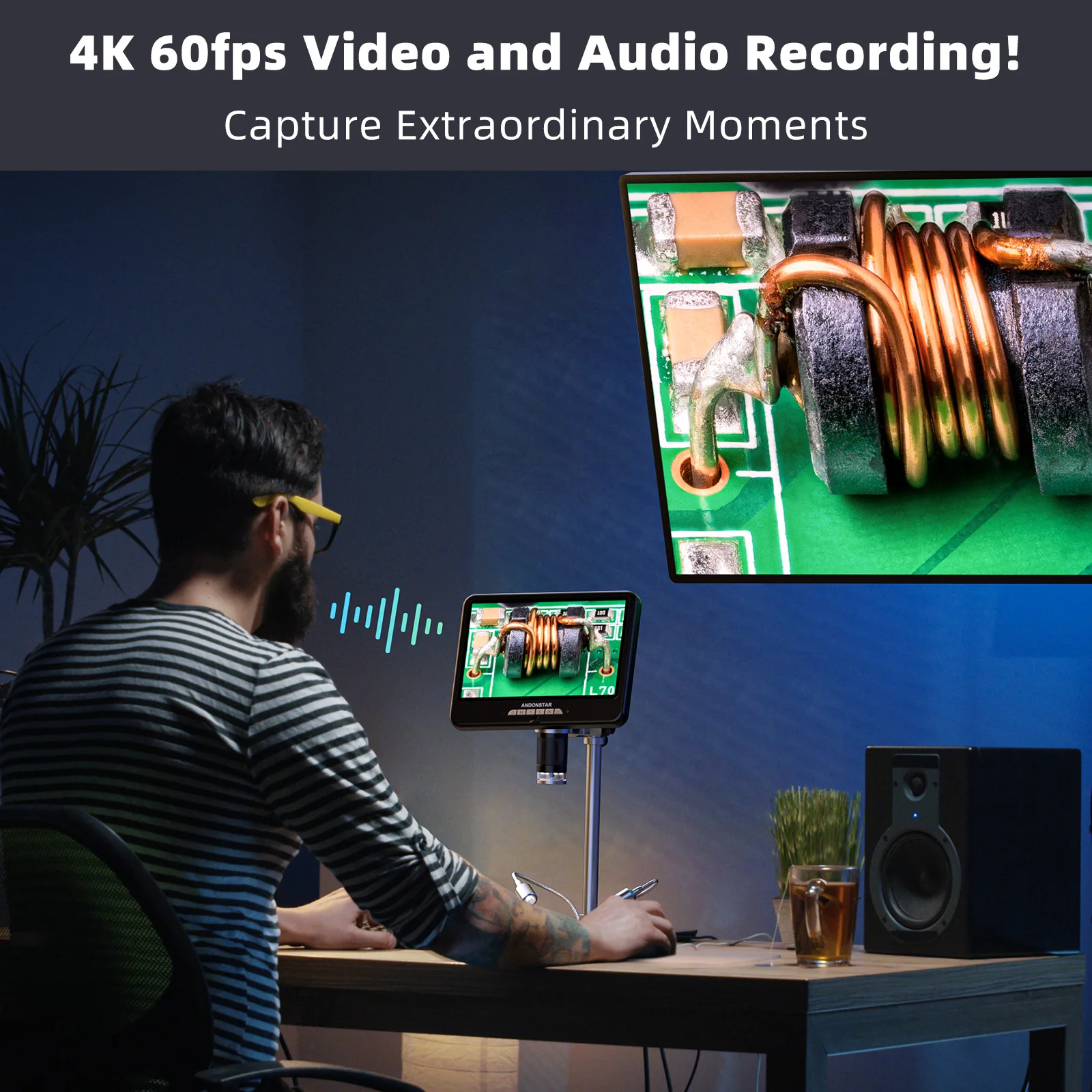Andonstar AD210S-Pro 4K 60FPS  - Electronic Repairing reseña y precio