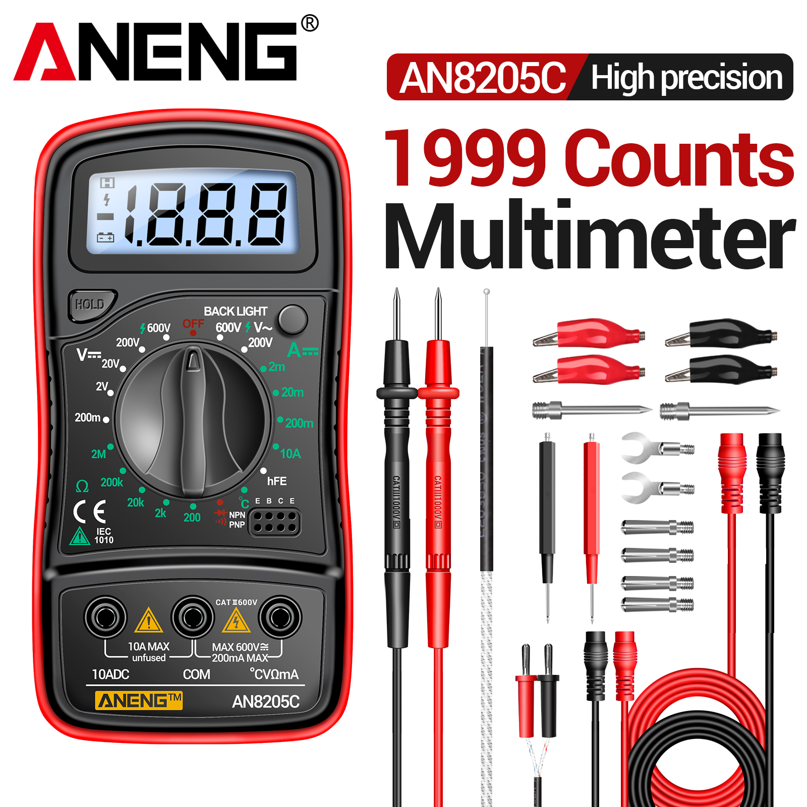 ANENG AN8205C Handheld Multime - Electronic Repairing reseña y precio
