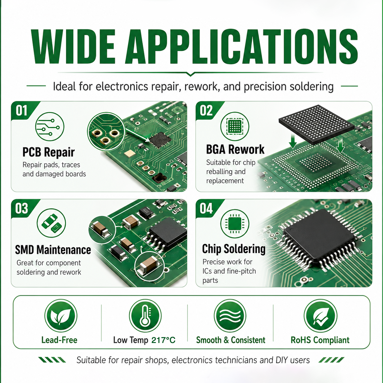 SAC305 Solder Paste Welding Ti - Electronics Repair Online reseña y precio